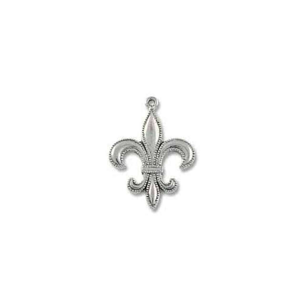 JewelrySupply Pendant | Fleur de lis 35x26mm Pewter Antique Silver Plated
